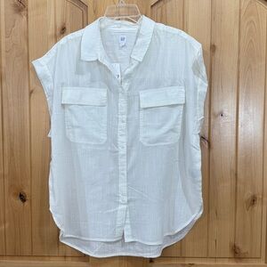 GAP Women's White Button Down Shirt